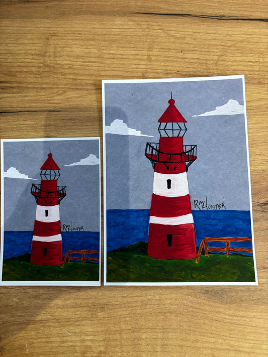 Down at the Lighthouse Print